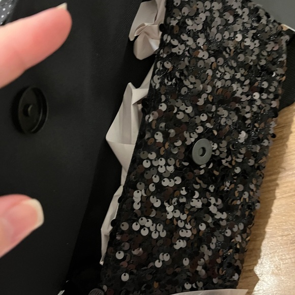 Nicole Miller Black Sequin Shoulder Bag - Picture 4 of 4